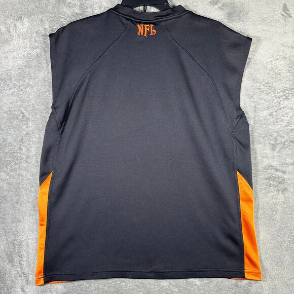 Cincinnati Bengals Tank Top Men's L Black Cutoff Embroidered Logo V-Neck Y2K - Picture 6 of 7